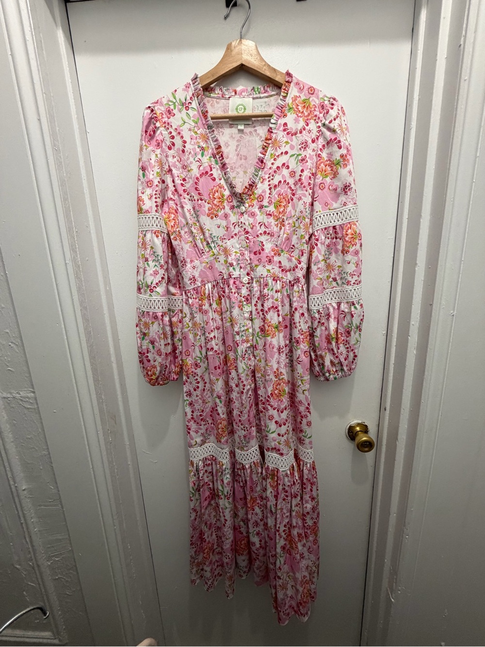 Catherine Prevost Floral Pink V-Neck
